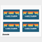 Sticker Rectangulaire Canot Lake Tahoe California Nevada (Feuille)