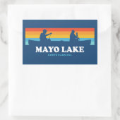 Sticker Rectangulaire Canot Mayo Lake Caroline du Nord (Sac)
