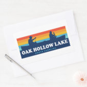 Sticker Rectangulaire Canot Oak Hollow Lake Caroline du Nord (Enveloppe)