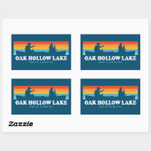 Sticker Rectangulaire Canot Oak Hollow Lake Caroline du Nord (Feuille)