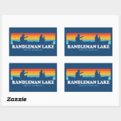 Sticker Rectangulaire Canot Randleman Lake North Carolina (Feuille)