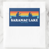 Sticker Rectangulaire Canot Saranac Lake New York (Sac)