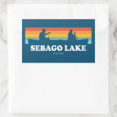 Sticker Rectangulaire Canot Sebago Lake Maine (Sac)