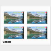 Sticker Rectangulaire Canot sur le célèbre lac Emerald - Yoho NP, Canada (Feuille)