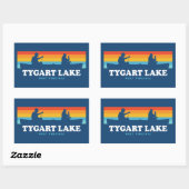 Sticker Rectangulaire Canot Tygart Lake West Virginia (Feuille)