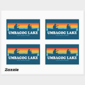 Sticker Rectangulaire Canot Umbagog Lake New Hampshire (Feuille)