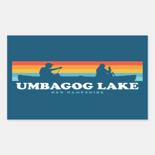 Sticker Rectangulaire Canot Umbagog Lake New Hampshire