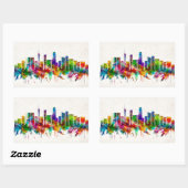 Sticker Rectangulaire Canton Chine Skyline (Feuille)