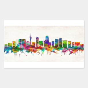 Sticker Rectangulaire Canton Chine Skyline