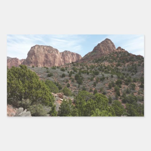 Sticker Rectangulaire Canyons Kolob au Parc national de Sion (Devant)