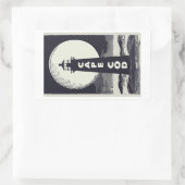 Sticker Rectangulaire Cape Cod Massachusetts Phare Lune (Sac)