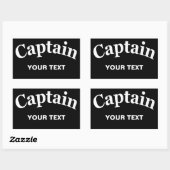 STICKER RECTANGULAIRE CAPITAINE - PERSONNALISABLE (Feuille)