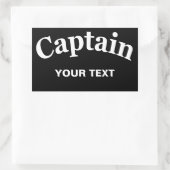STICKER RECTANGULAIRE CAPITAINE - PERSONNALISABLE (Sac)