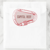 Sticker Rectangulaire Capitol Reef Escalade Carabiner (Sac)