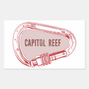Sticker Rectangulaire Capitol Reef Escalade Carabiner