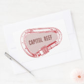 Sticker Rectangulaire Capitol Reef Escalade Carabiner (Enveloppe)