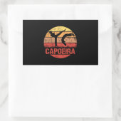 Sticker Rectangulaire Capoeira martial art Sunset Silhouette (Sac)