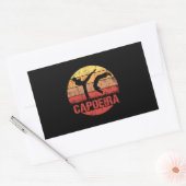 Sticker Rectangulaire Capoeira martial art Sunset Silhouette (Enveloppe)