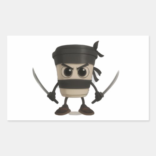 Sticker Rectangulaire Cappuccino Assassino (Devant)
