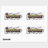 Sticker Rectangulaire Capricorne (Feuille)