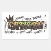 Sticker Rectangulaire Capricorne (Devant)