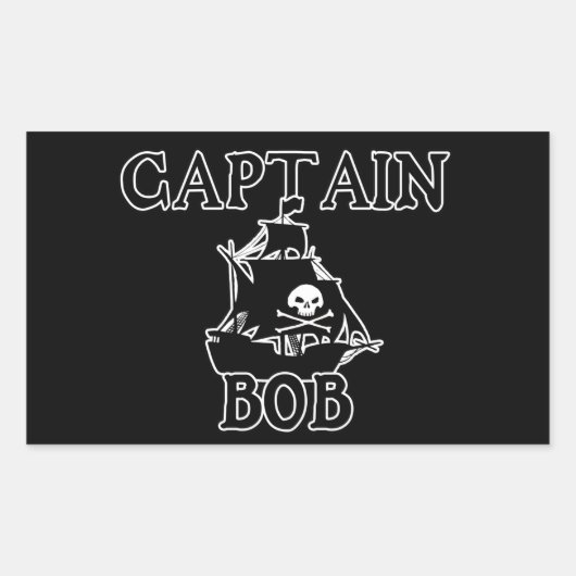 Sticker Rectangulaire Capt Bob (Devant)