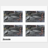 Sticker Rectangulaire Capture d'écran : Batman vs Flash (Feuille)