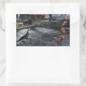 Sticker Rectangulaire Capture d'écran : Batman vs Flash (Sac)