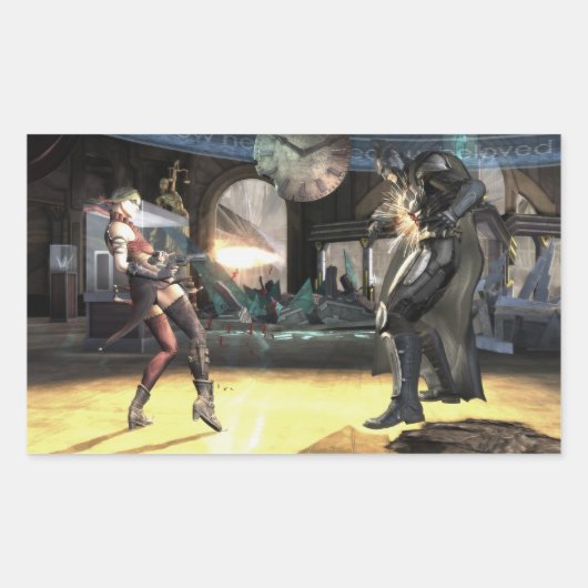 Sticker Rectangulaire Capture d'écran : Harley vs Batman 2 (Devant)