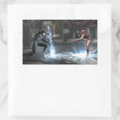 Sticker Rectangulaire Capture d'écran : Nightwing vs Flash (Sac)