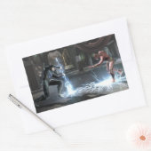 Sticker Rectangulaire Capture d'écran : Nightwing vs Flash (Enveloppe)