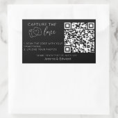Sticker Rectangulaire Capturez L'Amour Qr Code Black Chic Mariage modern (Sac)