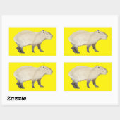 Sticker Rectangulaire Capybara (Feuille)