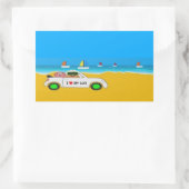 Sticker Rectangulaire Car of Pou (Sac)