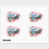 Sticker Rectangulaire Carabiner de l'Escalade de Gap d'eau du Delaware (Feuille)