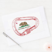 Sticker Rectangulaire Carabiner d'Escalade californienne (Enveloppe)