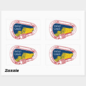 Sticker Rectangulaire Carabiner d'Escalade de Indian Creek (Feuille)