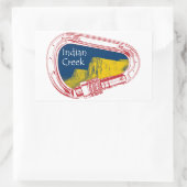 Sticker Rectangulaire Carabiner d'Escalade de Indian Creek (Sac)