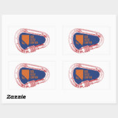 Sticker Rectangulaire Carabiner d'Escalade du canyon de Red Rock (Feuille)