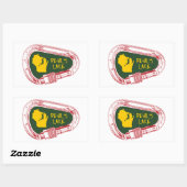 Sticker Rectangulaire Carabiner d'Escalade du lac Devil (Feuille)