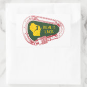 Sticker Rectangulaire Carabiner d'Escalade du lac Devil (Sac)