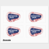 Sticker Rectangulaire Carabiner d'Escalade Whitehorse Ledge New Hampshir (Feuille)