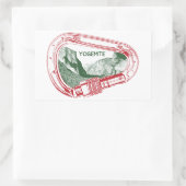 Sticker Rectangulaire Carabiner d'Escalade Yosemite (Sac)