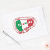 Sticker Rectangulaire Carabiner Dolomites Escalade (Enveloppe)
