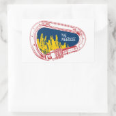 Sticker Rectangulaire Carabiner Escalade aiguilles (Sac)