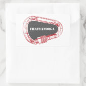 Sticker Rectangulaire Carabiner Escalade Chattanooga (Sac)