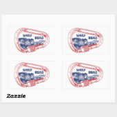 Sticker Rectangulaire Carabiner Escalade de Shelf Road (Feuille)