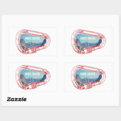 Sticker Rectangulaire Carabiner Escalade du canyon de Kings (Feuille)