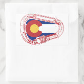Sticker Rectangulaire Carabiner Escalade du Colorado (Sac)