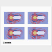 Sticker Rectangulaire Carabiner Escalade du Colorado (Feuille)